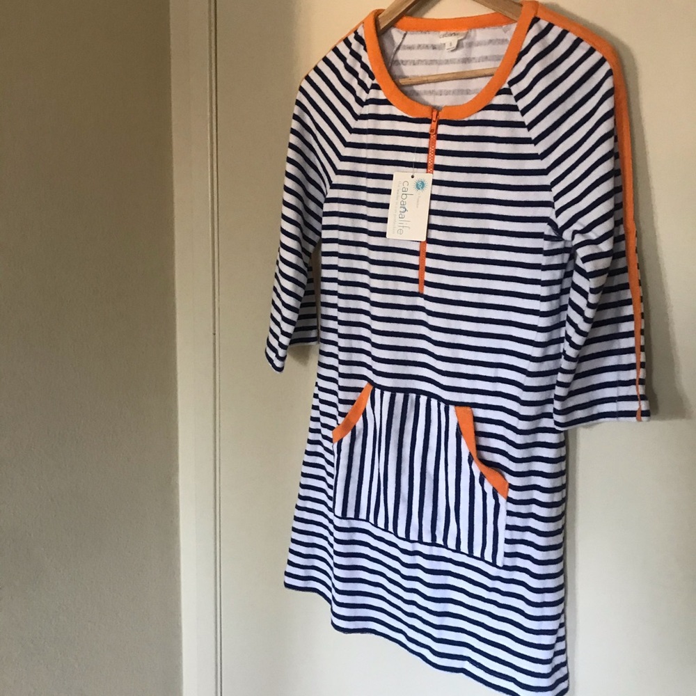 Cabana Life Striped Swim Coverup- brand new
